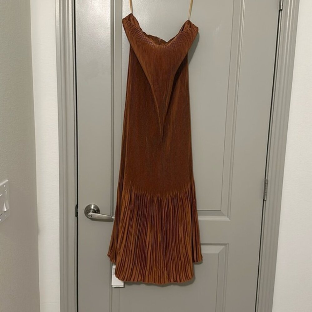 A&F Strapless pleated dress NWT